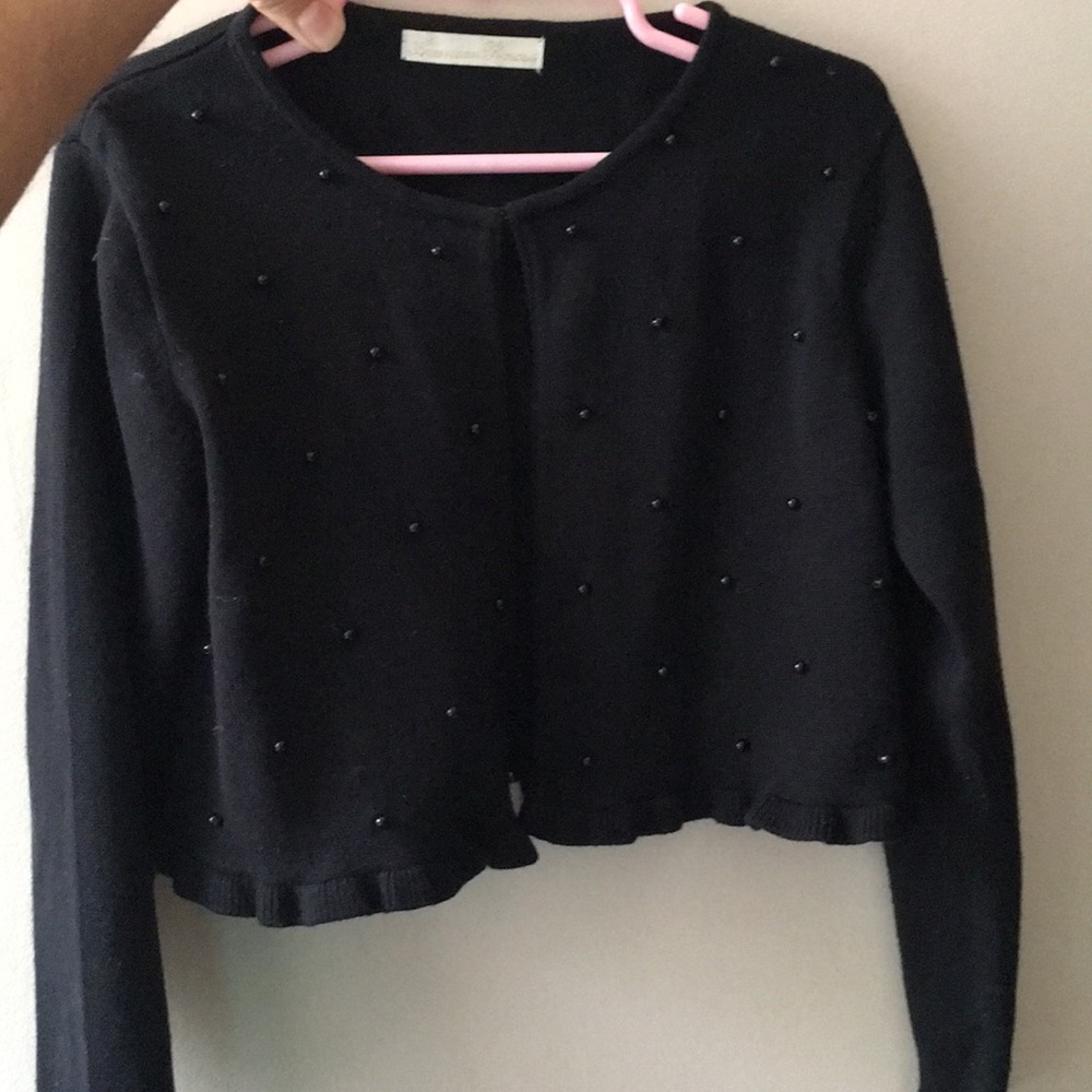 Beaded American Princess knit shrug Sz S